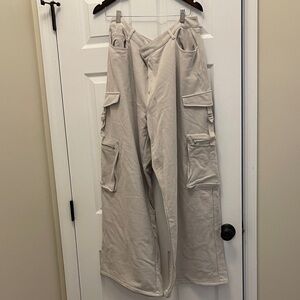 Forever 21 Cream Wide Leg Pants